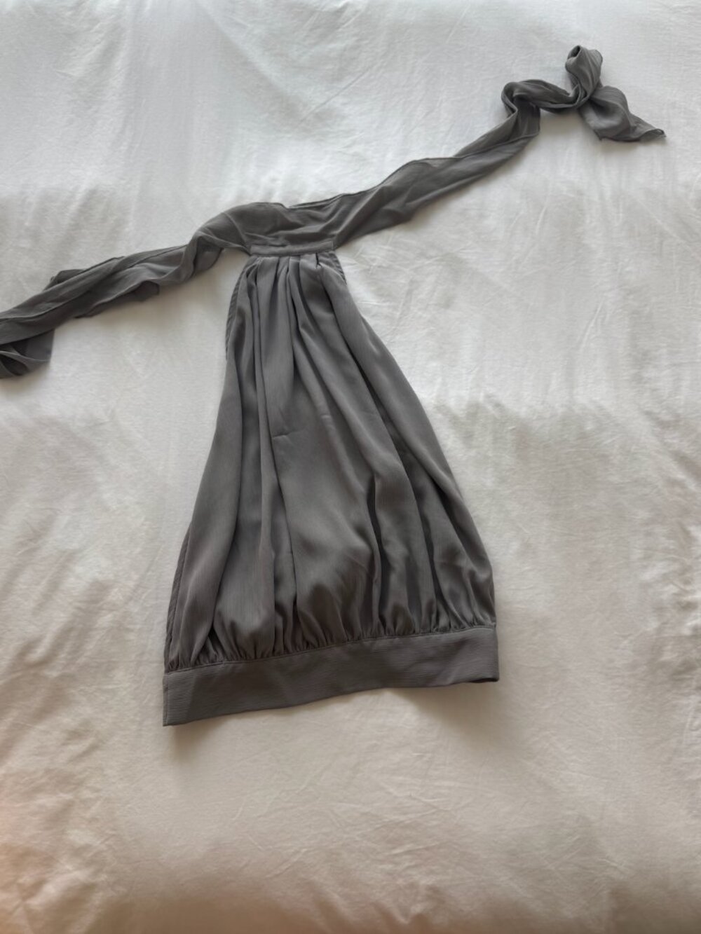 Gimaguas grey halter top with tie back detail